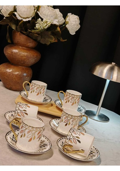 Sihir Paçi 6 Kişilik Kahve Fincanı Takımı Model: Shrpaçi1 Ekru