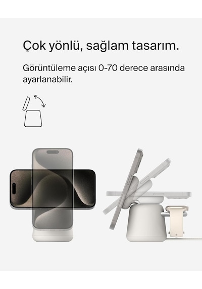 Belkin Boostcharge Pro 2'si 1 Arada Kablosuz Şarj İstasyonu Diğer