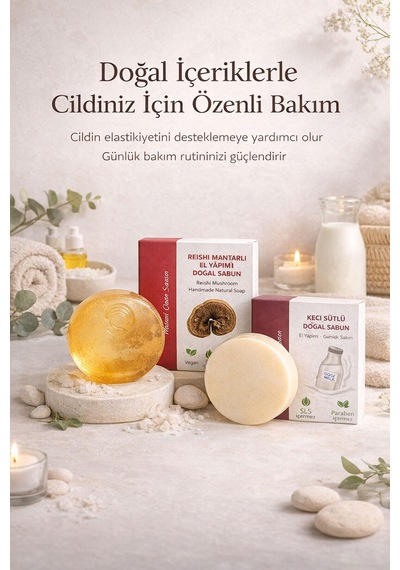 Olgun Ciltler İçin Yenileyici Ve Dolgunlaştırıcı 3 Lü Doğal Bakım Sabun Seti Keçi Sütü
