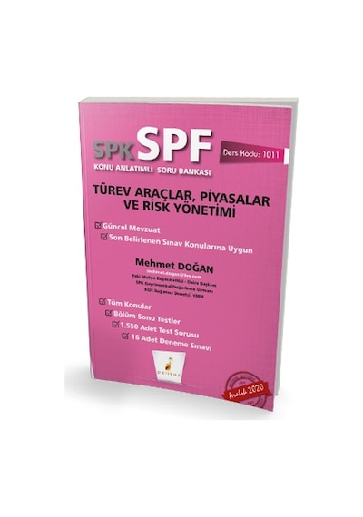 Pelikan Spk Spf Türev Araçlar. Piyasalar ve Risk Yönetimi Konu