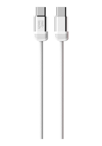 Nettech Nt-dc47 60w Plastik 100 Cm Type-c To Type-c Şarj Ve Data Kablosu Beyaz