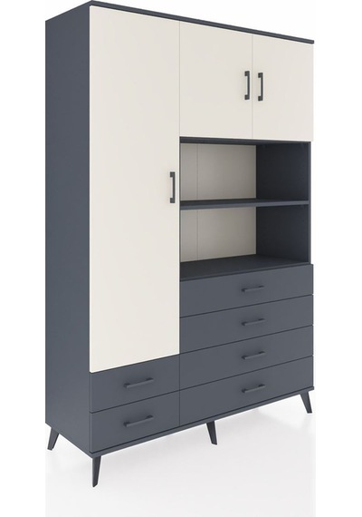 Hyperion Dolap 8 Raflı 6 Çekmeceli 3 Kapaklı 132x44x195 Antrasit-aytaşı/antrasit Aytası/antrasıt Hyperion Dolap 8 Raflı 6 Çekmeceli 3 Kapaklı 132x44x195 Antrasit-aytaşı/antrasit Aytası/antrasıt