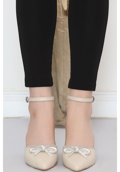 Moda Ayakkabı 01118 Ayışığı 7cm Topuklu Kadın Ayakkabı 001