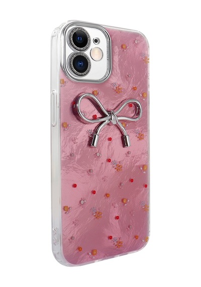 Apple Uyumlu iPhone 11 Kılıf Kamera Korumalı Figürlü Zore Ponti Silikon Kapak Açık Pembe