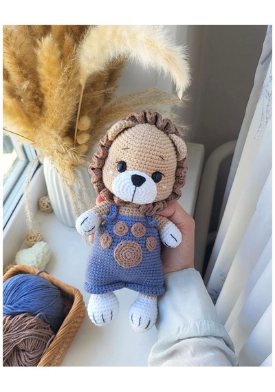 Amigurumi Aslan El Yapımı Oyuncak İndigo