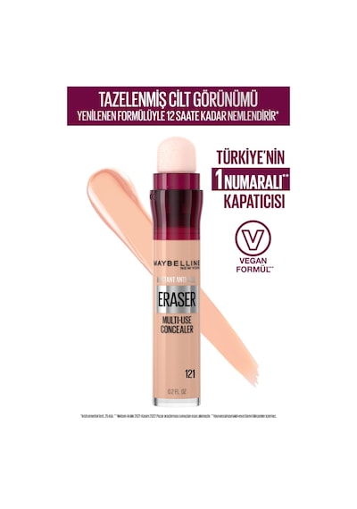 Maybelline New York Instant Eraser Kapatıcı 121 Light Honey