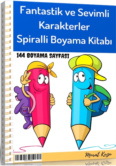 Spiralli Fantastik Ve Sevimli Karakterler Boyama Kitabı