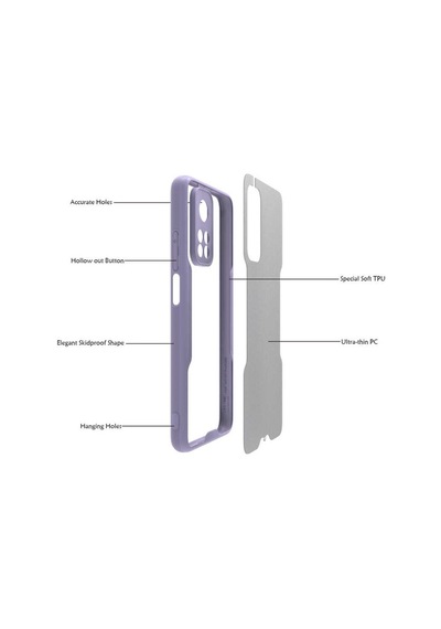 Xiaomi Mi 10T Pro 5G Kilif Kenar Renkli Kamera Korumali Mat Kapak 486326494