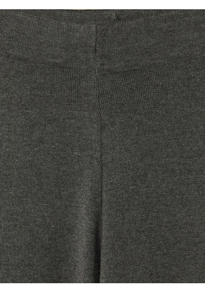 Lcw Everyday Gri Beli Lastikli Geniş Paça Kadın Triko Pantolon