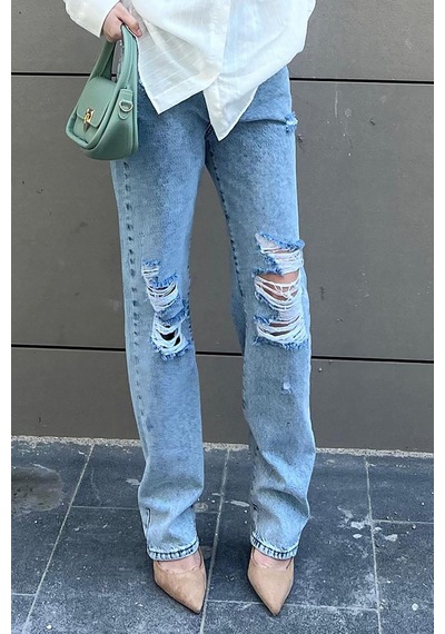 Madmext Açık Mavi Straight Fit Jean Mg2031-açık Mavi Açık Mavi