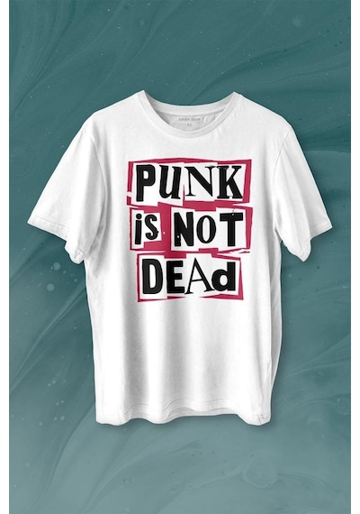 Punk Is Not Dead Rock Grunge Music Müzik Baskılı Tişört Unisex T-shirt 001