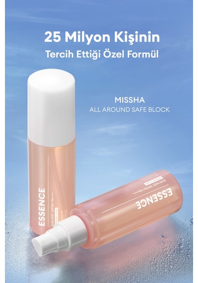 Saç Ve Vücut İçin Nemlendirici Güneş Koruyucu Mist All Around Safe Block Essence Sun Mist Spf50+
