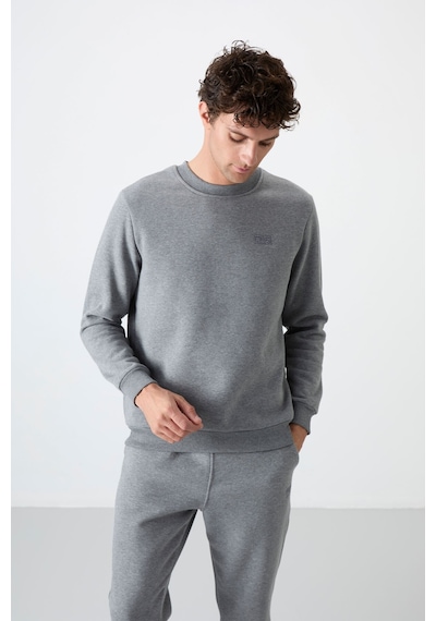 Tommy Life Andy Gri Melanj Şardonlu Erkek Eşofman Takım - 85190 GRİ MELANJ