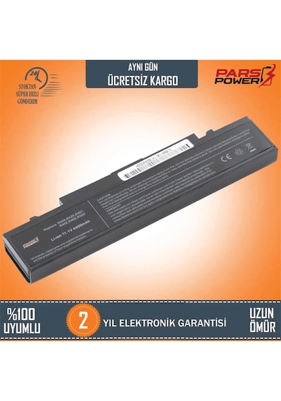 Samsung Uyumlu NP-RV511-A03TR, NP-RV511-A04TR Notebook Batarya - Pil (Pars Power) 11.1V 4400mAh. 815627