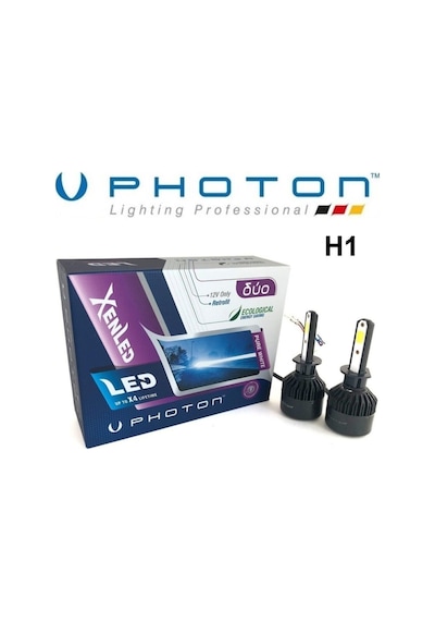 Ahmet Otomotiv Photon Duo H1 Led Xenon Oto Ampulü Gri Slim Seri 2023