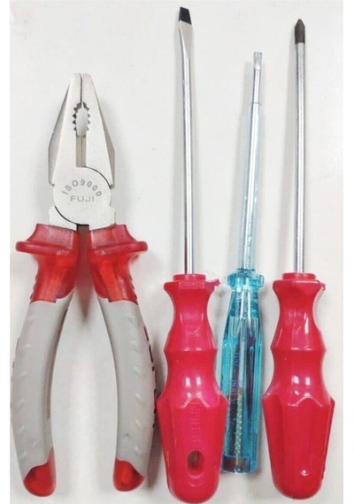 Moonshop Pense Kontrol Kalemi Düz Yıldız Tornavida 4'lü Set