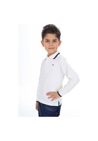 Toontoy Kids Toontoy Erkek Çocuk Nakışlı Tişört Ekru