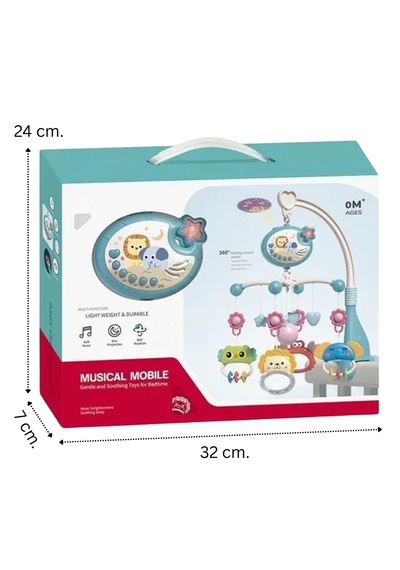 Bebek Dönencesi Müzikli ve Işıklı Çıngıraklı Projektör - Mavi