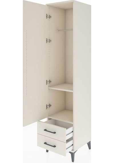 Hyperion Dolap 2 Raflı 2 Çekmeceli Tek Askılı 44x44x195 Aytaşı-aytaşı Aytası