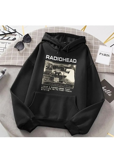 Radiohead Unisex Siyah Sweatshirt Siyah
