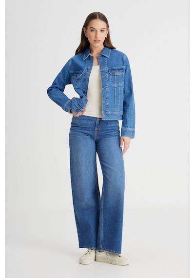 Regular Fit Normal Kesim Açık Mavi Jean Kot Ceket LV49205322G35 Çok Renkli