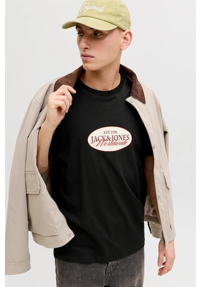 Jack & Jones Jorcatskılls Front Baskılı Erkek Tişört Bisiklet Yaka Kısa Kollu Siyah Jack & Jones Jorcatskılls Front Baskılı Erkek Tişört Bisiklet Yaka Kısa Kollu Siyah