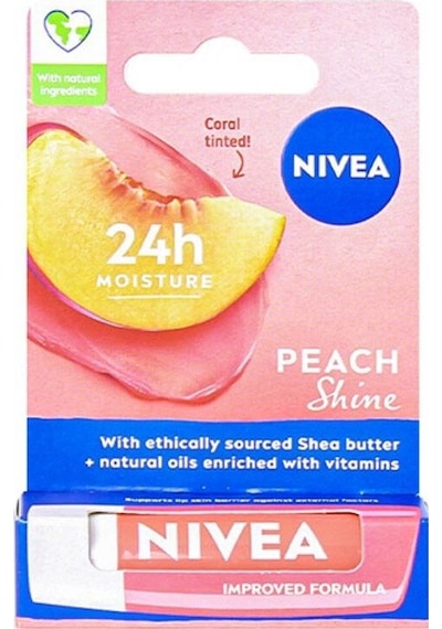 Nivea Peach Shine 24H Dudak Bakım Kremi 4.8 G