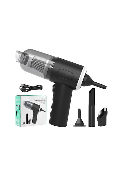 Araç Oto Süpürgesi Şarjlı 120w 6.000pa Üfleme Özellikli Mini El Süpürgesi Oto Ofis Klavye Kasa Vakum Şişi Diğer
