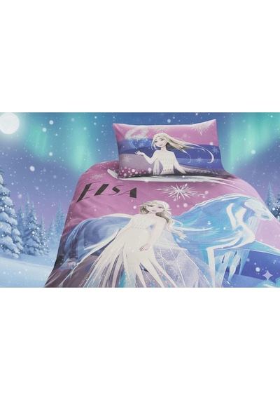 Özdilek Frozen Snow Disney Lisanslı Lastikli Fitted Çarşaf Çocuk Nevresim Takımı Tek Kişilik - Krem Krem