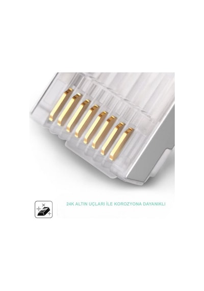 Rj45 Metal Jack Konnektör 100 Adet