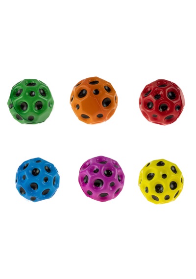 Oyuncak Uzay Topu Zıplayan Top 6'lı Set 6 Cm Işıklı
