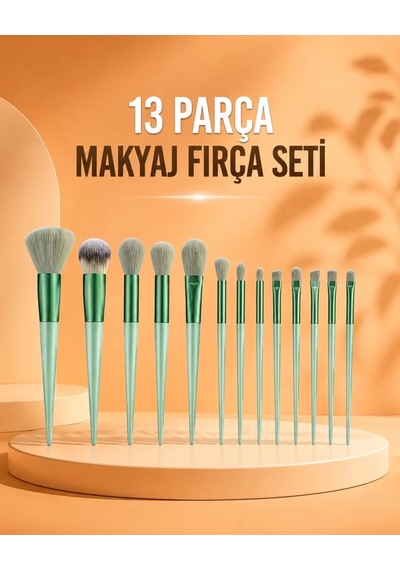 13 Parça Makyaj Fırça Seti Far Fırçası Allık Fırçası Yumuşak Uçlu 06042456