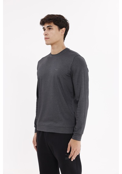 Rowinger Merserize Efektli Yumuşak Doku Ayarlanabilir Kapüşonlu Rahat Kalıp Kapüşonlu Sweatshirt Black