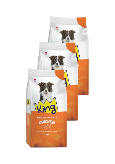 King Tavuklu Yetişkin Köpek Maması 3 X 7 Kg