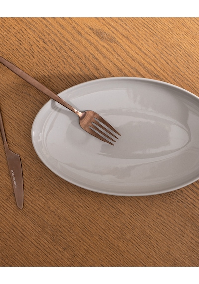 Madame Coco Aurea Kayık Tabak - Gri - 25 Cm 8684427205730 Çok Renkli