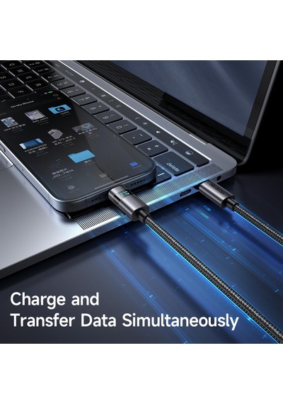 Ca-5610 Usb-c To Usb-c 100w Kablo Yatay Led Ekranli Siyah Standart