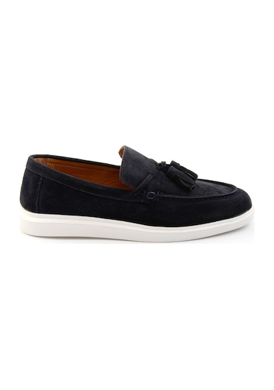 Bambi Lacivert Hakiki Deri Erkek Loafer Ayakkabı E01442310502 Lacivert