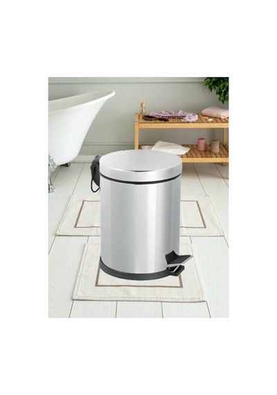 Mutfak Paslanmaz Çelik Pedallı Metal Çöp Kovası 20 Lt Lüx Çöp Kovası Banyo Çok Renkli