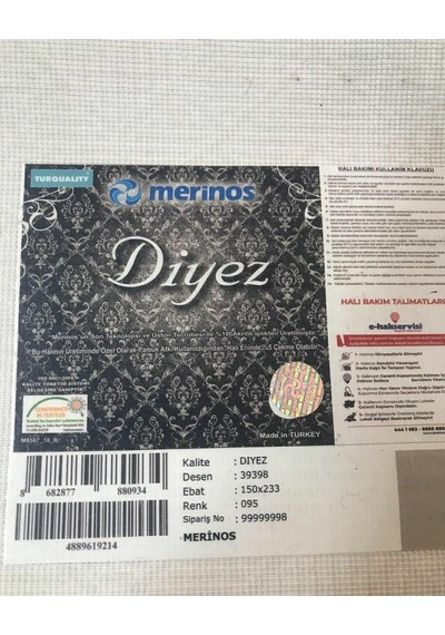 Merinos Halı Diyez Serisi 39398 095 Tüm Ebatlar