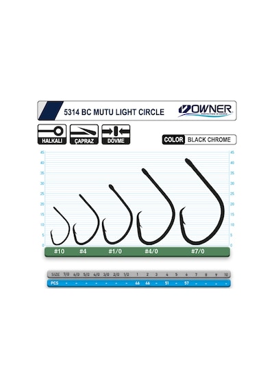 Owner 5314 Mutu Light Black Chrome İğne 1