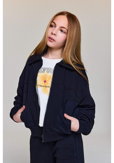 Defacto Fermualı Sweatshirt Kız Çocuk G6822a826spbk81 Siyah-bk81
