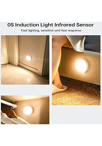 Sensörlü Usb Şarjlı Lamba Led Işık Sensörlü Lamp Gece Lambası Hareket Sensör Led Sensör Lamba Çok Renkli