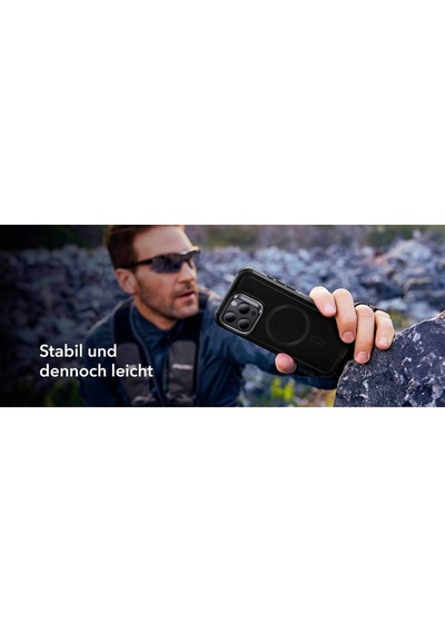 Esr Apple Uyumlu iPhone 16 Pro Cyber Tough Halolock Magsafe Standlı Silikon Kılıf Siyah