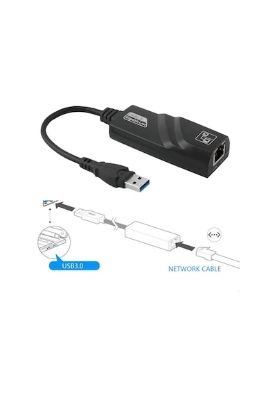 Usb 3.0 RJ45 1000 Mbps Ethernet Gigabit Adaptör Çevirici Kartı