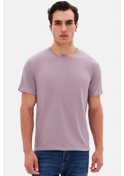 D's Damat Ds Damat Regular Fit Sorbe Düz Nakışlı %100 Pamuk T-shirt 4hc140632006m Sorbe