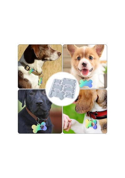 Kemik Şekilli Reçine Kalıpları Epoksi Reçine Döküm İçin Köpek Kemik Şeklinde Silikon Kalıplar