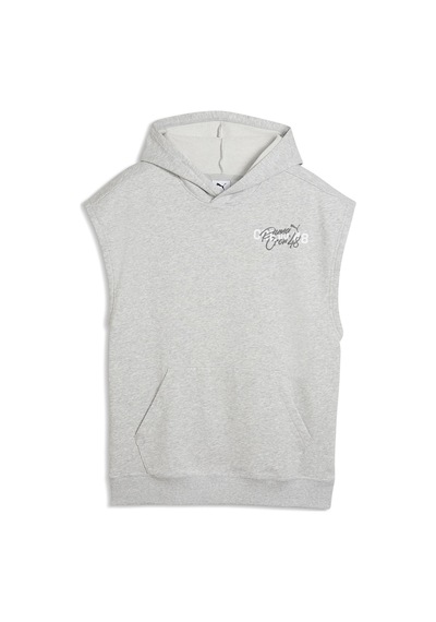 Puma Crew French Terry Erkek Gri Antrenman Sweatshirt 52931304