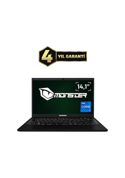 Monster Huma H4 V5.2.1 Black i7-1255U 16 GB 1 TB SSD 14.1" W11H FHD Dizüstü Bilgisayar