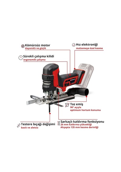Professional Akülü Dekupaj Testere Tp-jst 18/135 Li Bl 4321265