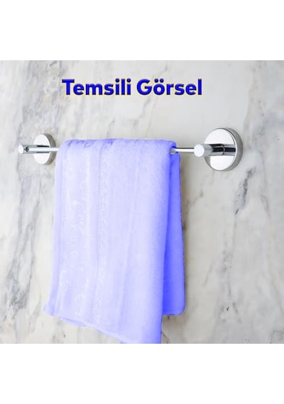 Badem10 Metal Krom Bez Havlu Asma Askısı Aparatı 42 Cm Banyo Lavabo Vidalı Askılık Sağlam Askı 12 Izgara